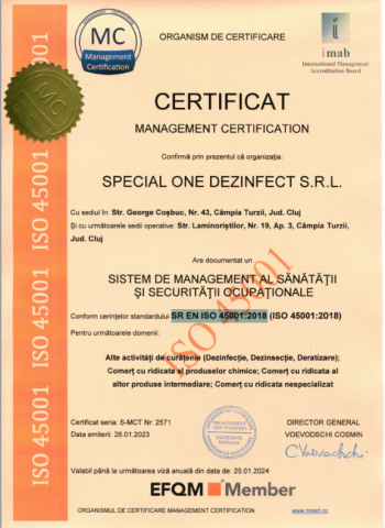 CERTIFICAT SISTEM DE MANAGEMENT AL CALITĂȚII